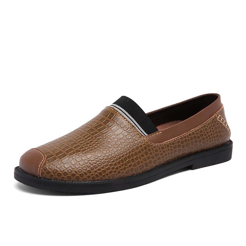 2022 Новинка Мужские Лоферы Модные Кожаные Туфли Крокодиловый Узор Повседневные Мягкие Нескользящие Туфли Для Вождения Мужские Весна Лето Плоские Туфли Мужские