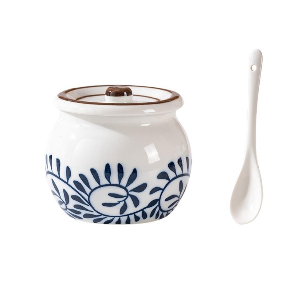 Пылезащитная расписанная вручную керамическая банка 330 мл контейнер для приправ бутылка для приправ соль/сахар