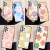 Black Soft Phone Case For Samsung Galaxy A13 A22 A72 A23 A33 A53 A32 A21s A71 A31 A51 A52 Colorful Flowers Capa Shell Cover