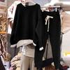 2022 Korean Dongdaemun Spliced Two-Piece Loose Sweatshirt for Women - Spring & Autumn Hong Kong Style