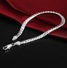 925 Sterling Silver 6mm Full Sideways Chain Bracelets For Women Men Fashion Wedding Party Engagement Jewelry  Jewellery