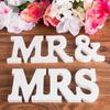 Mr & Mrs Sign for Wedding Table, White Wooden Mr and Mrs Signs for Sweetheart Table Photo Props Wedding Decorations for Anniversary Home Wall