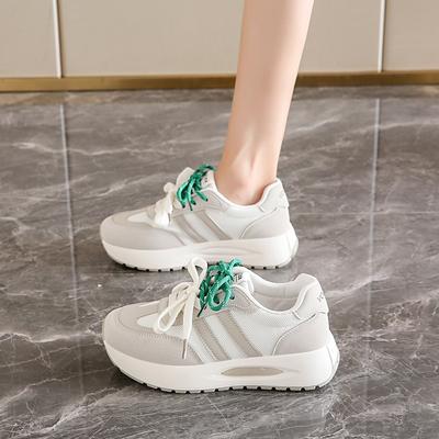 Наступая на дерьмо вафли с тонкой талией туфли Forrest Gump женские весна 2025 новые популярные повседневные туфли для папы на платформе