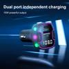 Двойной USB Bluetooth 5.3 Автомобильный FM-трансмиттер PD Type-C Атмосферный MP3-плеер с адаптером быстрой зарядки Автоаксессуары