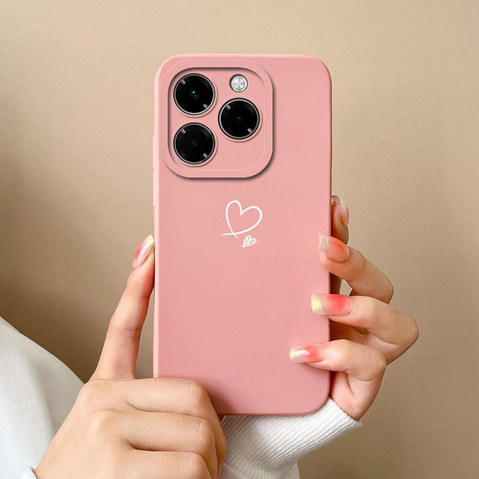 Love Heart Cases For Infinix Hot 50 Pro Plus 50i Smart 9 Note 40X 4G 5G Soft Camera Protection Liquid Slim Silicone Super Shockproof For Infinix Shell