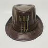 British Men'S Pu Leather Gentleman Jazz Hat Men'S Top Hat Winter Warm Trend Cool Hat
