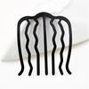 Women Hair Insert Comb Messy Bun Hair Pin Metal Wave Shape Hair Fork For Part*eh