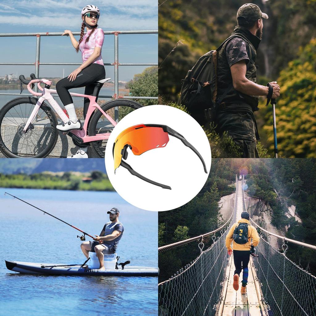 Rockbros Поляризованные солнцезащитные очки для мужчин и дорожных видов спорта UV400 TR90 UV Сверхвысокая ударопрочность Чехол для хранения Поляризованные для гор и вождения x Женские,