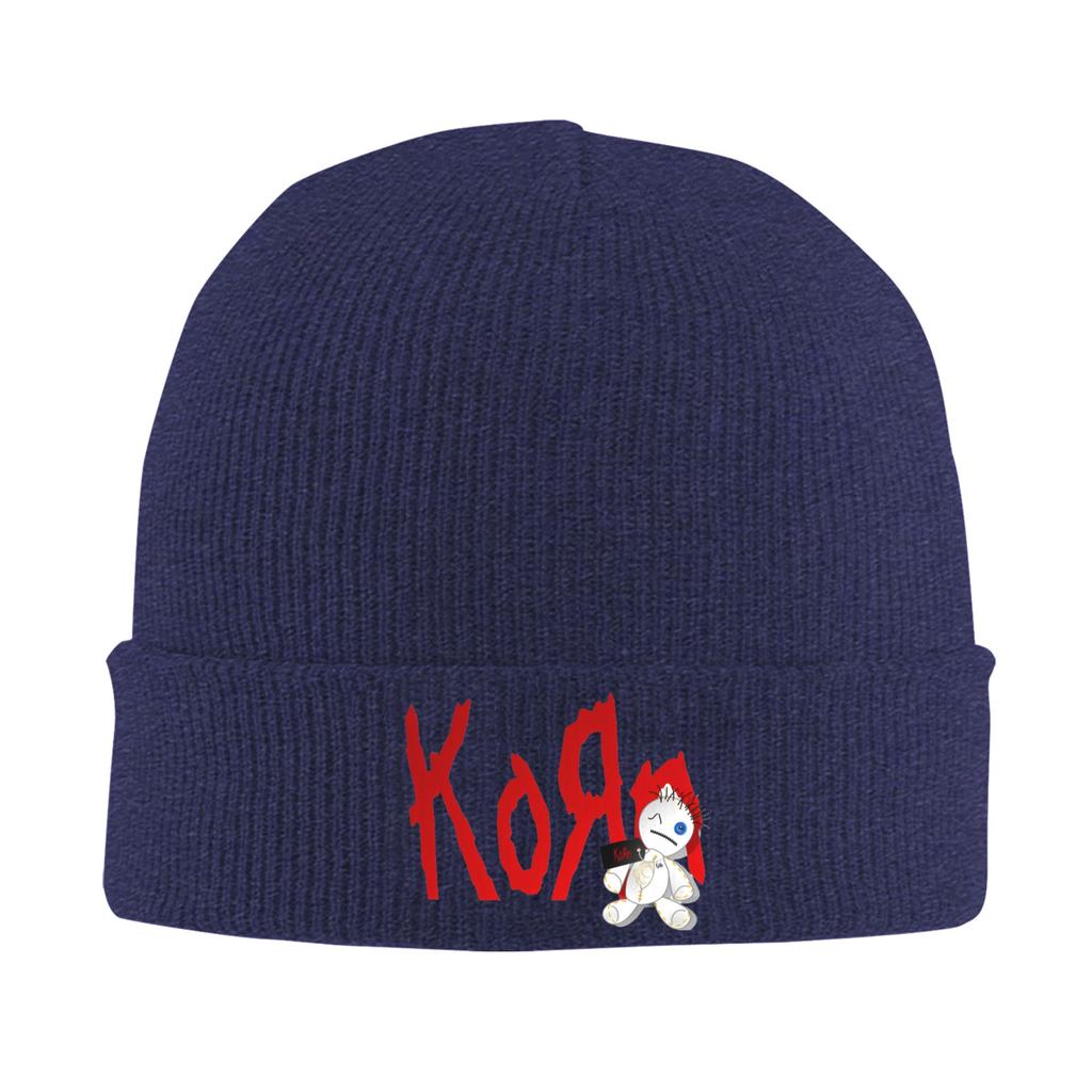Шапка-бини с логотипом группы Korn, вязаная шапка, женская, мужская, зимняя шапка, акриловая шапка, связанная крючком