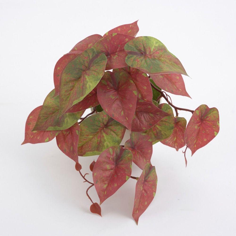 Тропические растения Зеленые растения в горшках Большая шелковая черепаха спина Бамбуковые листья Декор для свадебной вечеринки