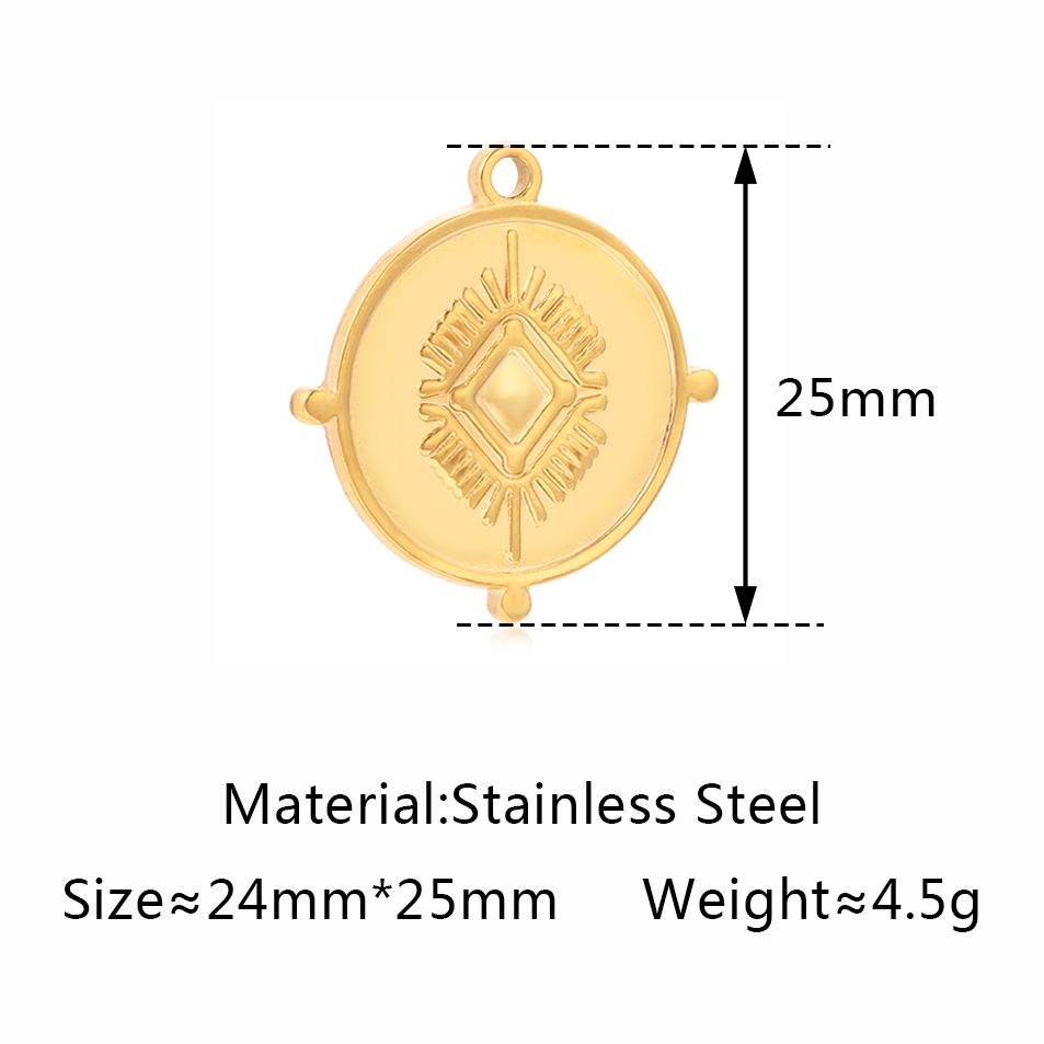 3pcs Stainless Steel Gold Color Plated Rhinestone Evil Blue Eye Charms Necklace Bracelet Earring DIY Jewelry Making Accessories