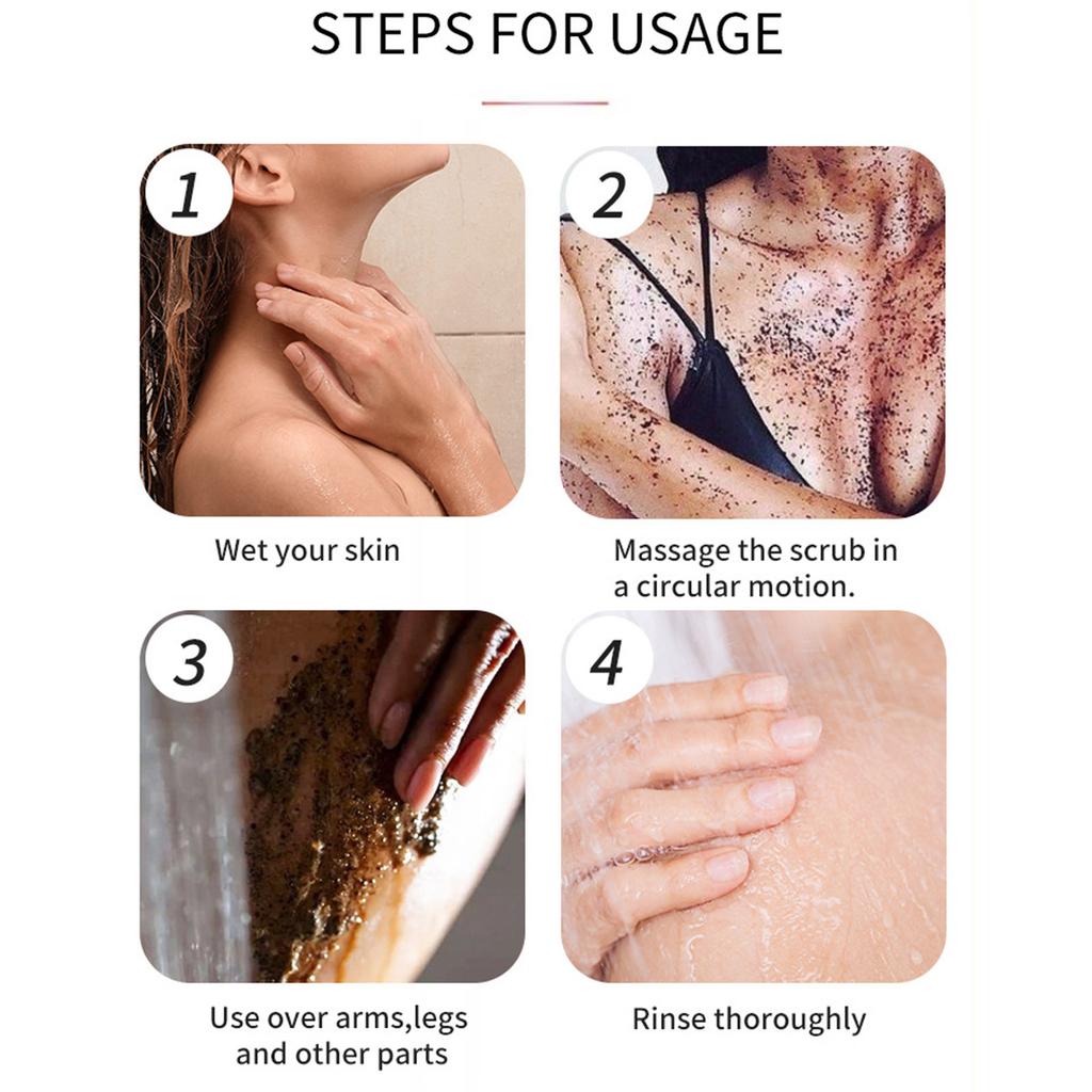 Body Scrub Cream with Gentle Exfoliation - 250g Deep Cleansing Moisturizer for Smooth, Brightened Skin - Bath & Shower Skincare Tool, 1 Piece