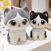 Cute Duoduo Cat Plush Toy Big Eyes Smiling Cat Doll Stuffed Animal Doll Soft Cat Toy Children's Toy Birthday Gifts