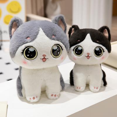 Милая плюшевая игрушка Duoduo Cat, большие глаза, улыбающаяся кошка, кукла, мягкая игрушка-зверь, детская игрушка, подарки на день рождения