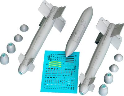 Reskit Ракета с контейнером передачи данных Пластиковый набор деталей 1/72 AGM-130A (2 куска) AN-AXQ-14 (1 кусок) RSK72-0538 (Самолет)