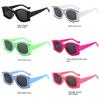 Children oval funny trendy sunglasses for boys and girls fashiona street photography cute UV resistant glasses outdoor sunshade sunscreen