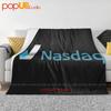 Логотип Nasdaq Фондовый рынок Инвестор Трейдер Ультрамягкое одеяло Покрывало Зимнее покрывало на диван Постельное белье