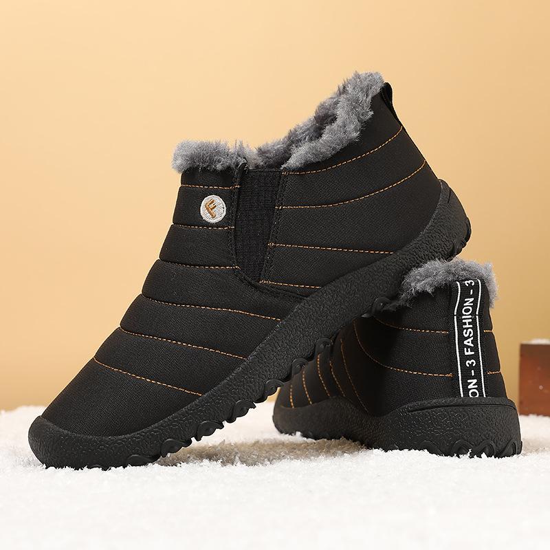 Large Size Snow Boots Winter Northeast Men's Lazy Foot-covering Mountaineering High-top Velvet Warm Men's Shoes