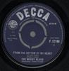 7inch Record MOODY BLUES - From The Bottom Of My Heart (I Love F12166 DECCA 1965 UK Rock Used