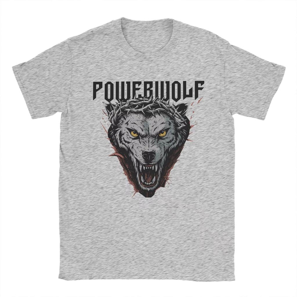 Powerwolf Band T-Shirts for Men Casual Loose Casual Summer Tee Fun Cotton Tee Shirt O Neck Short Sleeve T Shirts Plus Size Tops