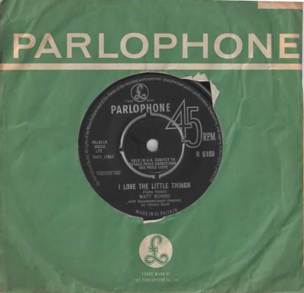 7inch Record MATT MONRO - I Love The Little Things R5103 Parlophone 1964 UK Pop Used