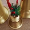 Christmas Bell Hanging Ornaments Rustic Metal Bell Decoration with Artificial Pine
