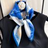Pure Silk Scarf Women Neck Square Headband Scarves Bandana  Fashion Hijab Poncho Scarves Pashmina  Female Foulard 53Cm