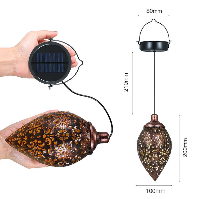 Солнечные наружные светодиодные фонари, декоративные светильники для домашнего двора и сада, наружные водонепроницаемые солнечные подвесные проекционные светильники