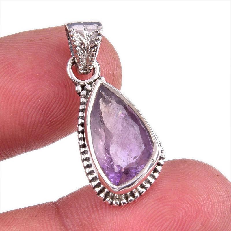 Natural Ametrine Gemstone Handmade 925 Solid Sterling Silver Pendant 1.25" L4C24