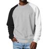 Men's Round Neck Raglan Sleeve Fleece-Lined Thick Solid Color Sweatshirt