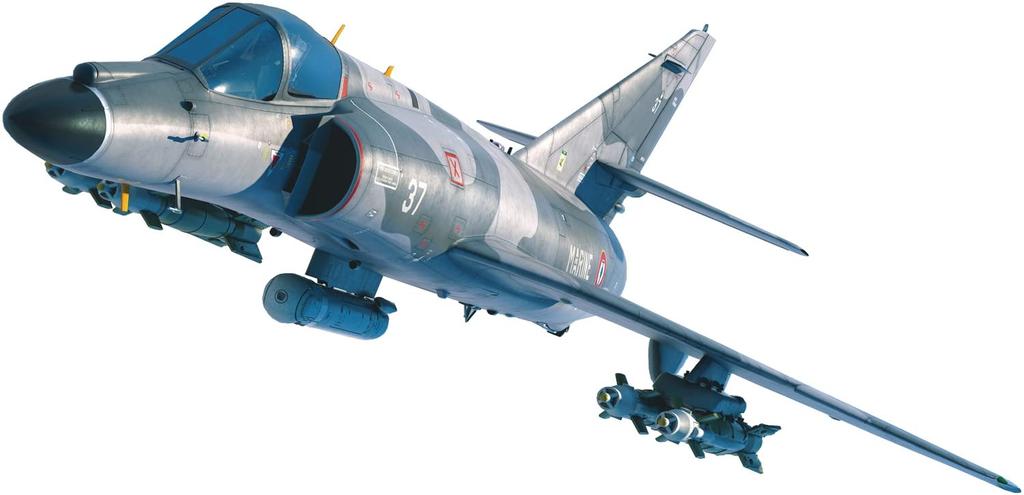 Кинетическая французская военно-морская модель Super Etendard Modernized из пластика KNE48140 1/48
