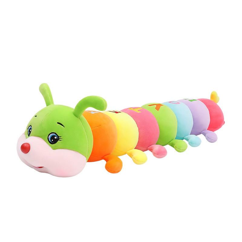 Plush Caterpillar Hug Pillow Soft Long Stuffed Toy Kids Girls Teens Decor Gift