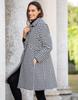 Maternity Baby String Compatible Maternity LARSON Houndstooth [Seraphin] Coat, Coat, Women's