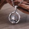 Real S990 Silver Men Women Lotus Buddha Pendant Retro Fashion Silver Lotus Necklace Pendant Jewelry Gift Without Chains