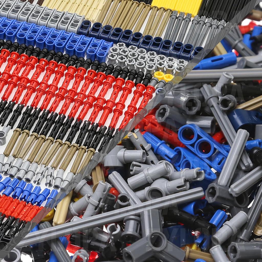 Zylopa 885 шт. Technic Набор осей и штифтов, совместимый с деталями Technic основных брендов, Technic Соединитель, Втулка, Звено цепи