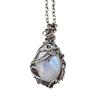 Great Clavicle Necklace Retro Skin-friendly Fine Workmanship Faux Moonstone Pendant Charm
