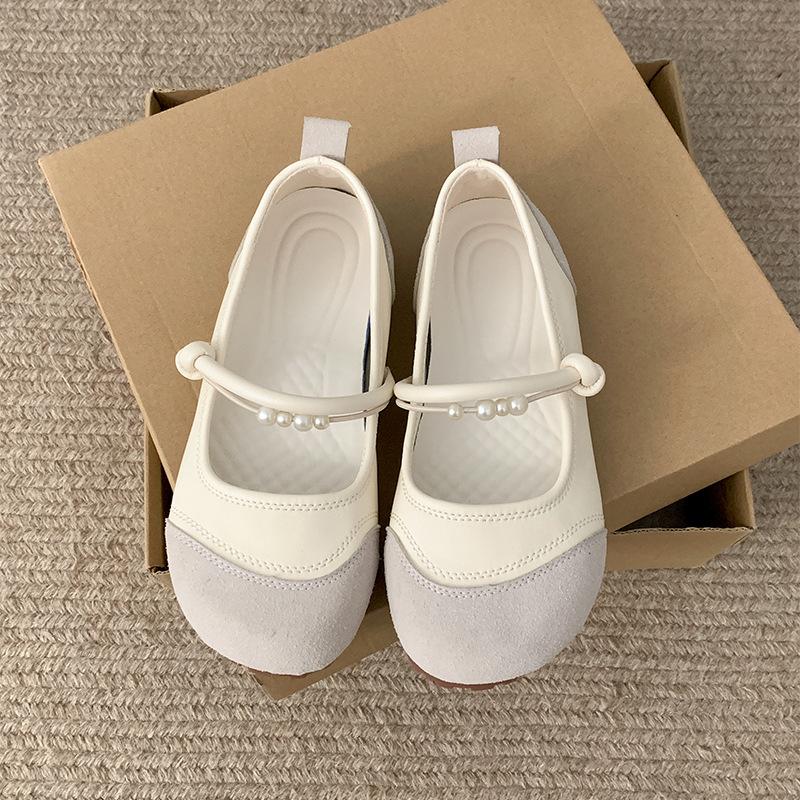 Fashion and Lightweight French Retro Flat-bottomed Shallow-mouth Single Shoes for Women's 2025 New Autumn and Winter Versatile Soft-soled Mary Jane