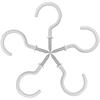 25 Pack Cup Hook Ceiling Hooks, 2.9 Inches, FineGood Vinyl Coated Screw Hanger for Indoor and Outdoor Use - White
