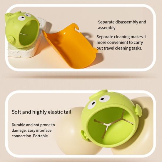 Children Faucet Extender Cartoon Worm Shape Splash-proof Adjustable Faucet Extender Bathroom Gadget