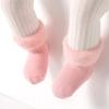 1 пара теплых носков для новорожденных, простые однотонные носки до середины икры для маленьких мальчиков и девочек, милые осенне-зимние шерстяные утепленные хлопковые детские носки