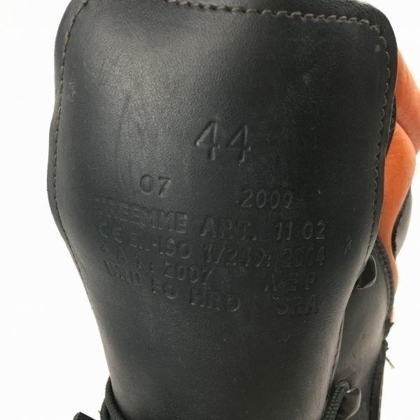 TREEME Forestry Protective Boots Made in Italy Leather Steel Toe Size 44 (Approx. 28.028.5cm) Black Work Leather/Forestry Civil Engineering(USED)