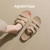 Augustus Denboken Slippers Women's 2025 Summer New Casual Beach Sandals One Pedal Flat Bottom Cool Slippers