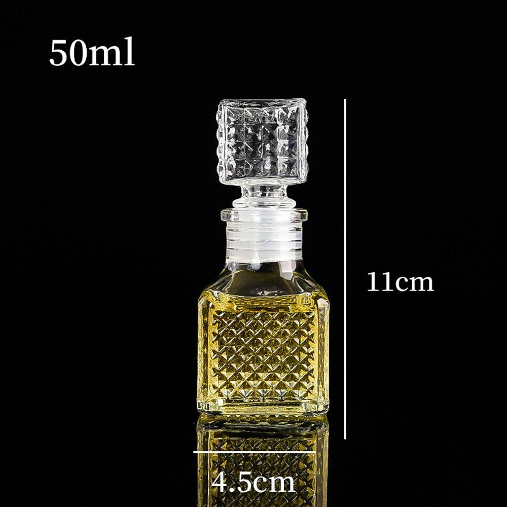 1Pcs Spirit Alcohol Liquor Wine Bottle Transparent Glass Bottle Mini Whiskey Decanter