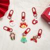 Cartoon Christmas Keychain Pendant Cute Christmas Tree Snowman Key Rings Kawaii Backpack Decoration Accessories Gifts