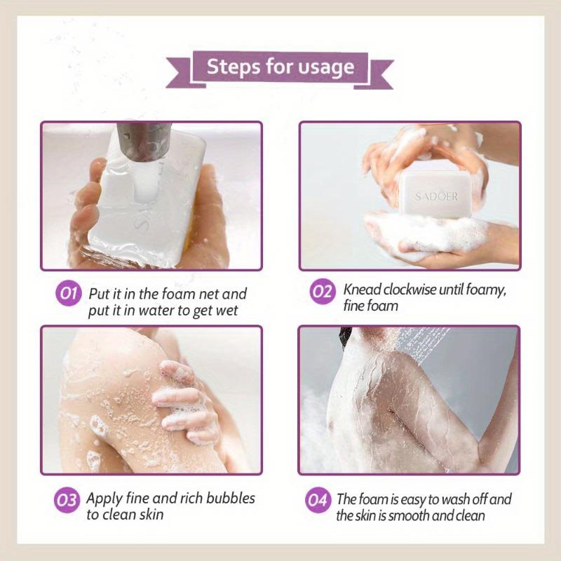 100G Collagen Moisturizing Cleansing Soap for Women, Brightens Skin, Deeply Moisturizes, Cleanses and Exfoliates