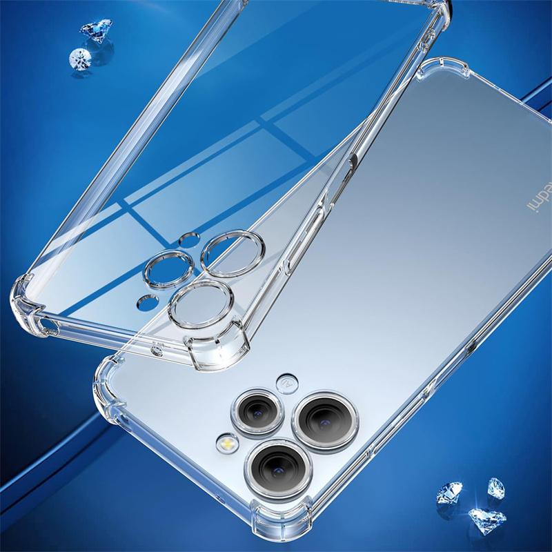 Для Redmi 12 Air-Bag Heavy Duty, ультратонкий, тонкий, мягкий, прозрачный, силиконовый чехол из ТПУ, чехол для телефона