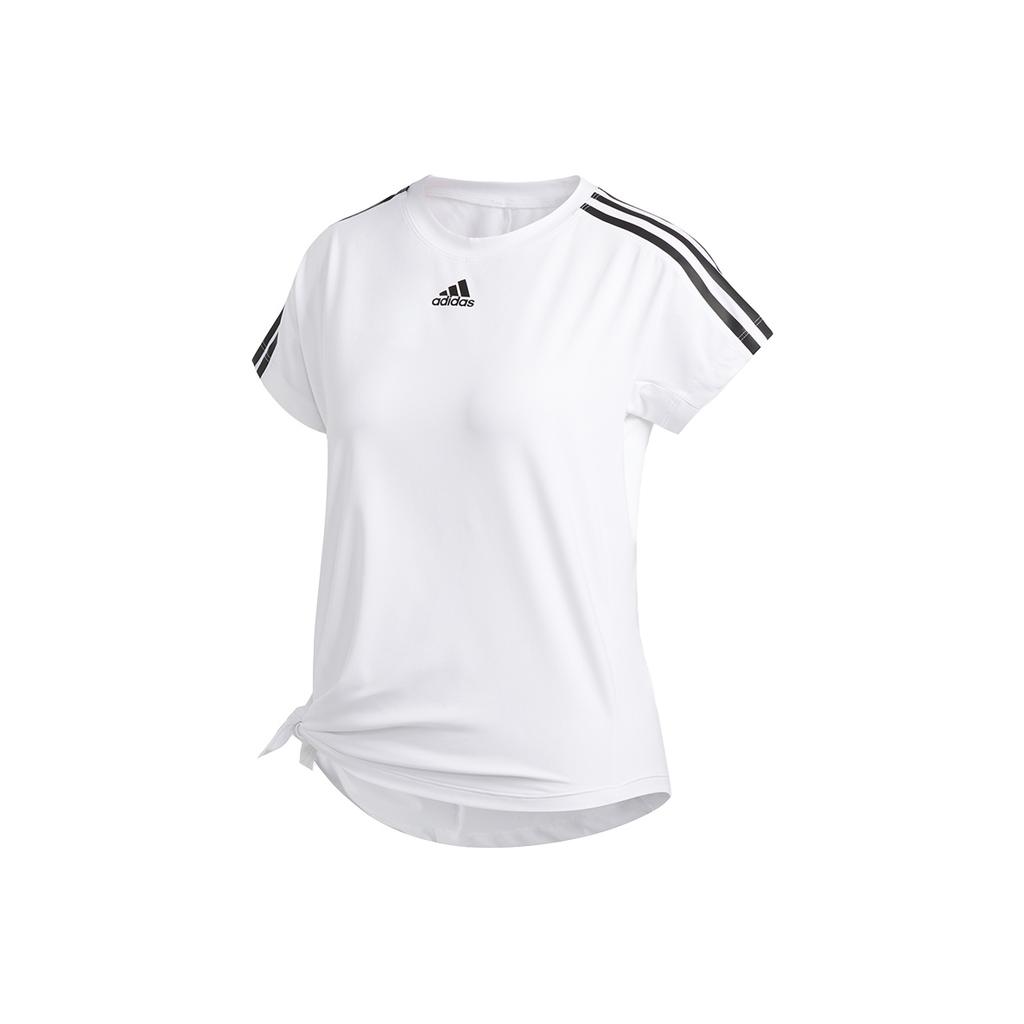 adidas 3S Tie Tee Training Полосатая футболка с коротким рукавом Женская футболка белая DX7529