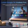 ETOE Проектор Starfish Plus со встроенным Google TV, вращение на 140°, автоматическая настройка экрана и сенсорный ночник