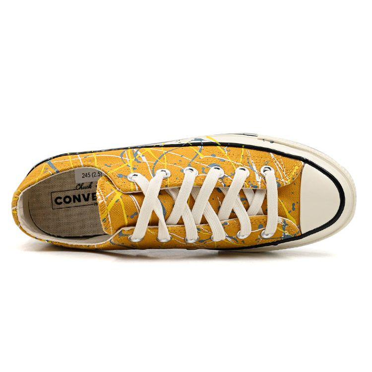 Converse Кроссовки унисекс Chuck 70 Low Paint Splatter — подсолнечное золото Yellow Egret 170804C