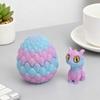 3D Printed Dragon Egg Figurine Mini Dragon Egg Statue Miniature Dragon Egg with Dragon Inside Desktop Decoration Ornament